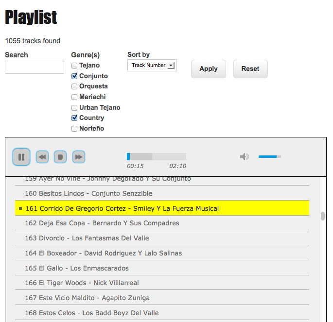 New Rancho Alegre Radio Playlist